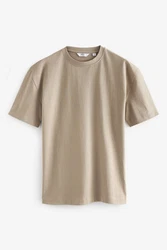 Next T-Shirt aus schwerem Stoff Khaki/Beige/Braun