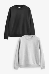 Sweatshirt Sweatshirt mit Rundhalsausschnitt (2-tlg)