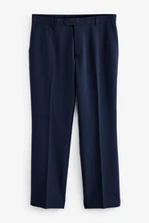 Next Stretch-Hose mit schlichter Vorderseite (1-tlg) Dunkelblau/Blau