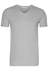 wunderwerk V-Shirt V-neck rib-tee  Grau/Hellblau/Creme