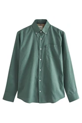 Next Businesshemd Slim Fit Button-down-Oxfordhemd Grün/Dunkelgrün/Türkis