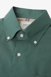 Next Businesshemd Slim Fit Button-down-Oxfordhemd Grün/Dunkelgrün/Türkis