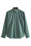 Next Businesshemd Slim Fit Button-down-Oxfordhemd Grün/Dunkelgrün/Türkis