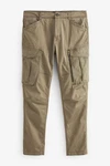 Next Cargohose Slim Fit Stretch-Cargohose mit Zierreißverschluss Khaki/Dunkelgrün Next Cargohose Slim Fit Stretch-Cargohose mit Zierreißverschluss Khaki/Dunkelgrün