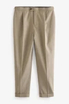Next Anzughose Slim Fit mit Streifen (1-tlg) Khaki/Beige