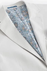 Next Leinensakko Blazer (1-tlg) Grau/Weiß