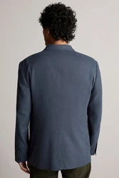 Next Leinensakko Blazer (1-tlg) Blau/Hellblau/Dunkelblau/Grau
