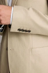 Next Leinensakko Blazer (1-tlg) Khaki/Beige/Braun