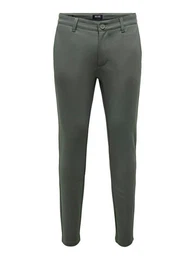 Chinohose Herren Stoff-Hose OnsMark Stretch Reiverschluss