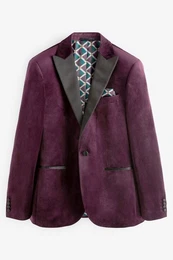 Sakko Slim Fit Blazer aus Samt (1-tlg)