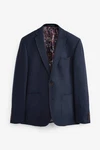 Next Sakko Nova Fides Slim Fit Wool Blazer Dunkelblau/Hellblau