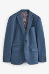 Next Sakko Nova Fides Slim Fit Wool Blazer Hellblau/Dunkelblau/Blau/Grau
