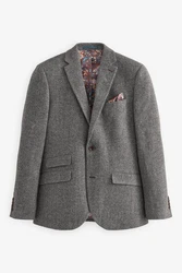 Next Sakko Nova Fides Slim Fit Wool Blazer Grau/Dunkelgrau/Hellgrau
