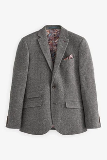 Next Sakko Nova Fides Slim Fit Wool Blazer Grau/Dunkelgrau/Hellgrau