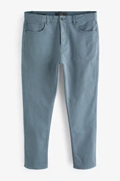 Bandeau-Bikini-Top Gefrbte Slim Fit Stretch-Jeans (1-St)