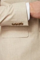 Next Baukastensakko Anzug Motion Flex Sakko Beige/Khaki/Braun