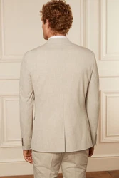 Next Baukastensakko Anzug Motion Flex Sakko Beige/Khaki/Braun