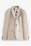 Next Baukastensakko Anzug Motion Flex Sakko Beige/Khaki/Braun