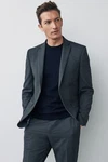 Next Baukastensakko Motion Flex Stretch Slim Fit Anzugsakko Dunkelgrau/Dunkelblau/Grau