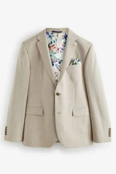 Next Baukastensakko Motion Flex Stretch Slim Fit Anzugsakko Khaki/Beige/Braun