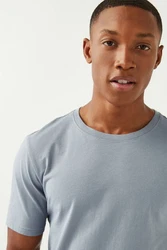 Next Slim Fit Rundhals-T-Shirt Blau/Hellblau/Grau