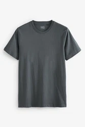 Next Slim Fit Rundhals-T-Shirt Dunkelgrau/Grau/Hellgrau