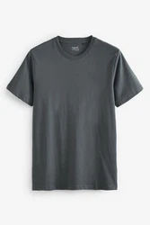 Next Slim Fit Rundhals-T-Shirt Dunkelgrau/Grau/Hellgrau
