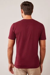 Next Slim Fit Rundhals-T-Shirt Dunkelrot/Bordeaux