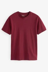 Next Slim Fit Rundhals-T-Shirt Dunkelrot/Bordeaux