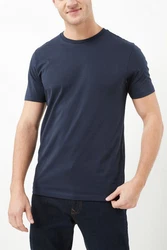 Next Slim Fit Rundhals-T-Shirt Dunkelblau/Blau