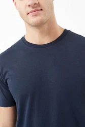 Next Slim Fit Rundhals-T-Shirt Dunkelblau/Blau