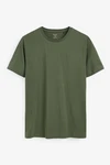 Next Slim Fit Rundhals-T-Shirt Dunkelgrün/Khaki