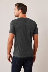 Next Slim Fit Rundhals-T-Shirt Dunkelgrau/Grau/Schwarz