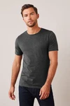 Next Slim Fit Rundhals-T-Shirt Dunkelgrau/Grau/Schwarz Next Slim Fit Rundhals-T-Shirt Dunkelgrau/Grau/Schwarz