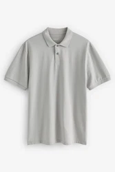 Next Bandeau-Bikini-Top Piqu-Poloshirt Grau/Hellgrau