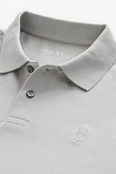 Next Bandeau-Bikini-Top Piqu-Poloshirt Grau/Hellgrau