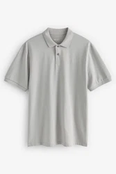 Next Bandeau-Bikini-Top Piqu-Poloshirt Grau/Hellgrau