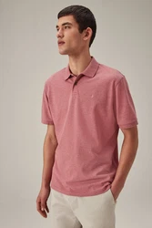 Next Bandeau-Bikini-Top Piqu-Poloshirt Rot/Rosa/Dunkelrot