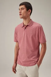Next Bandeau-Bikini-Top Piqu-Poloshirt Rot/Rosa/Dunkelrot