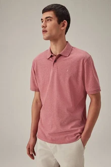 Next Bandeau-Bikini-Top Piqu-Poloshirt Rot/Rosa/Dunkelrot