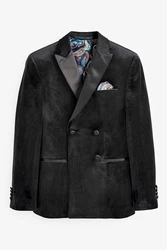 Next Sakko Zweireihiger Blazer Schwarz