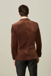 Next Sakko Zweireihiger Blazer Braun/Dunkelbraun