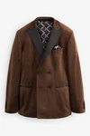 Next Sakko Zweireihiger Blazer Braun/Dunkelbraun