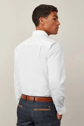 Next Langarmhemd Pflegeleichtes Slim-Fit Hemd 
