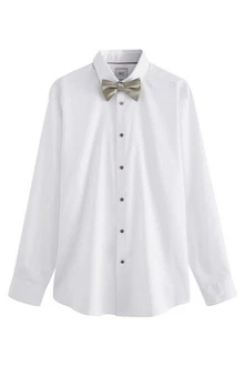 Next Formelles Slim Fit Hemd mit Fliege im Set (2-tlg) Next Formelles Slim Fit Hemd mit Fliege im Set (2-tlg)