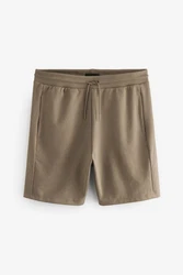 Next Sweatshorts Straight Fit Jersey-Shorts Khaki/Dunkelgrün