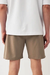 Next Sweatshorts Straight Fit Jersey-Shorts Khaki/Dunkelgrün