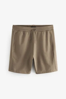 Next Sweatshorts Straight Fit Jersey-Shorts Khaki/Dunkelgrün