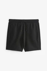 Next Sweatshorts Slim Fit Jersey-Shorts mit Reißverschlusstasche Schwarz/Dunkelgrau