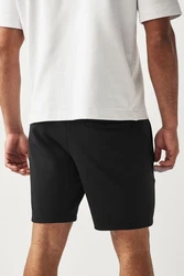 Next Sweatshorts Slim Fit Jersey-Shorts mit Reißverschlusstasche Schwarz/Dunkelgrau